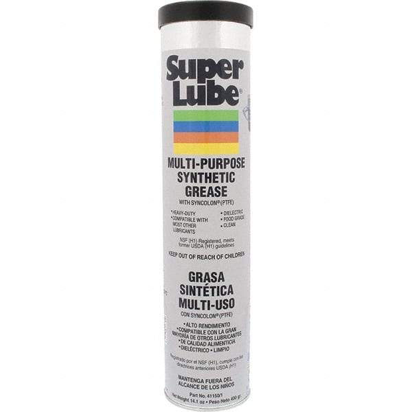 Synco Chemical - 14.1 oz Cartridge Synthetic General Purpose Grease - Translucent White, Food Grade, 450°F Max Temp, NLGIG 1, - Benchmark Tooling