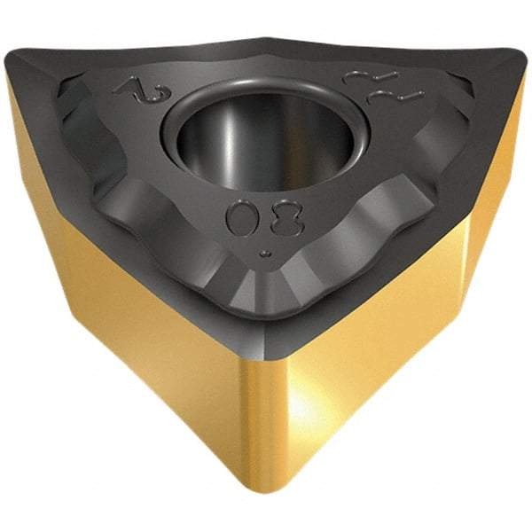 Iscar - WNMG332 PP Grade IC8350 Carbide Turning Insert - TiCN/Al2O3/TiN Finish, 80° Trigon, 3/8" Inscr Circle, 3/16" Thick, 1/32" Corner Radius - Benchmark Tooling
