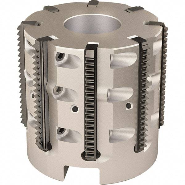 Vargus - 1.93" Cut Diam, 7.874" Max Depth of Cut, 3/4" Arbor Hole Diam, Internal/External Indexable Thread Mill - Insert Style 40L, 7 Inserts, Toolholder Style RTMNC-D, 1.97" OAL - Benchmark Tooling