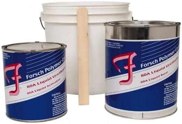 Forsch Polymer Corp - 10 Lb Kit Tan Polyurethane Castable Rubber - 100°F Max Operating Temp, 30 min Tack Free Dry Time, 24 hr Full Cure Time, Series URS 5180 - Benchmark Tooling