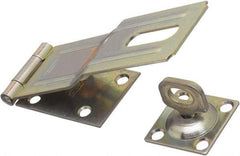 National Mfg. - 1-3/4" Wide, Swivel Staple Safety Hasp - Steel - Benchmark Tooling