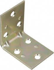 National Mfg. - 2" Long x 1-1/2" Wide Steel Corner Braces - Zinc Plated Finish - Benchmark Tooling