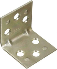 National Mfg. - 1-1/2" Long x 1-1/2" Wide Steel Corner Braces - Zinc Plated Finish - Benchmark Tooling