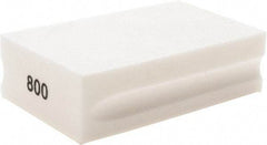 Brite Star - 800 Grit, Diamond Hand Pad - White, 2-1/4" Wide x 3-3/4" Long, Coated - Benchmark Tooling
