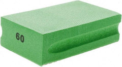 Brite Star - 60 Grit, Diamond Hand Pad - Green, 2-1/4" Wide x 3-3/4" Long, Coated - Benchmark Tooling