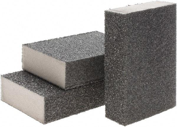 Brite Star - 2-3/4" Wide x 12" Long, Hard Grade Sanding Sponge - 30 & 60 Grit, 1" Thick - Benchmark Tooling