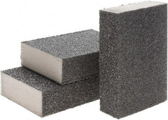 Brite Star - 2-3/4" Wide x 12" Long, Hard Grade Sanding Sponge - 30 & 60 Grit, 1" Thick - Benchmark Tooling