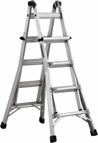 Louisville - 12 Steps, 13' High, Type IA Rating, Aluminum Multi-Use Ladder - Benchmark Tooling