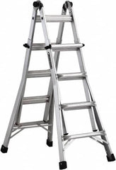 Louisville - 16 Steps, 17' High, Type IA Rating, Aluminum Multi-Use Ladder - Benchmark Tooling