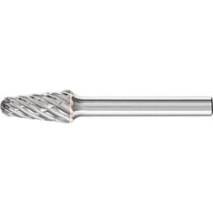 PFERD - SL-3, 3/8" Cut Diam, 1/4" Shank Diam, Carbide End Cut Tree with Radius End Burr - Exact Industrial Supply