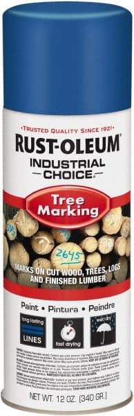 Rust-Oleum - 12 fl oz Blue Marking Paint - 300' Coverage, Modified Alkyd Formula, >500 gL VOC - Benchmark Tooling