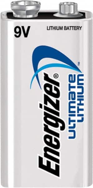 Energizer - Size 9V, Lithium, Standard Battery - 9 Volts, Snap Terminal - Benchmark Tooling