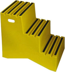 Diversified Plastics - 3 Steps, 2' 5-1/2"' High, Polypropylene Step Stand - 500 Lb Load Capacity, 21" Base Width - Benchmark Tooling