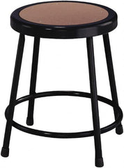 NPS - 18 Inch High, Stationary Fixed Height Stool - 14 Inch Deep x 14 Inch Wide, Hardboard Seat, Black - Benchmark Tooling