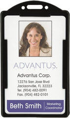 ADVANTUS - Clip-On Badge Holder - Black - Benchmark Tooling