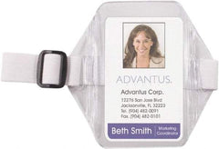ADVANTUS - Arm Band Badge Holder - Clear/White - Benchmark Tooling