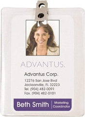 ADVANTUS - Clip-On Badge Holder - Clear - Benchmark Tooling