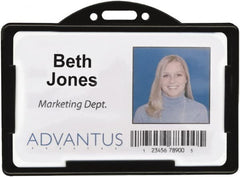 ADVANTUS - Clip-On Badge Holder - Black - Benchmark Tooling