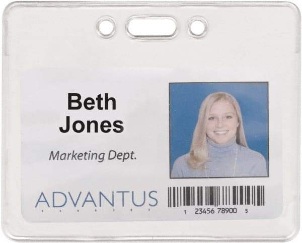 ADVANTUS - Clip-On Badge Holder - Clear - Benchmark Tooling