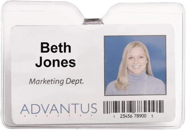 ADVANTUS - Clip-On Badge Holder - Clear - Benchmark Tooling