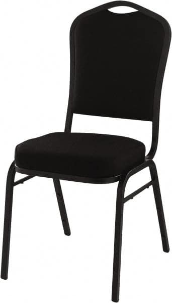 NPS - Fabric Black Stacking Chair - Black Frame, 17" Wide x 23" Deep x 36" High - Benchmark Tooling