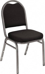 NPS - Fabric Black Stacking Chair - Silver Frame, 18" Wide x 20" Deep x 34" High - Benchmark Tooling