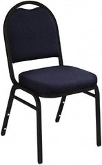 NPS - Fabric Blue Stacking Chair - Black Frame, 18" Wide x 20" Deep x 34" High - Benchmark Tooling