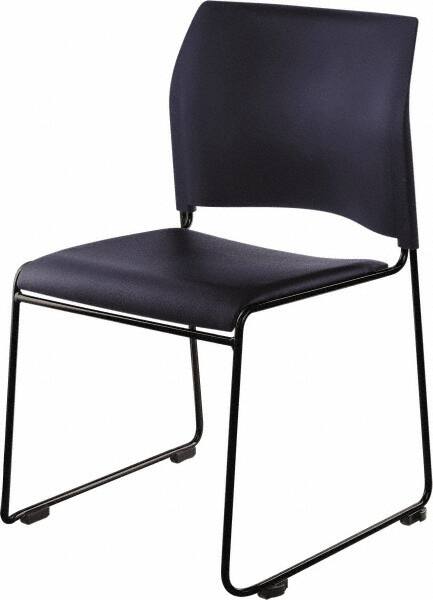 NPS - Vinyl Navy Stacking Chair - Black Frame, 20" Wide x 19-1/4" Deep x 30" High - Benchmark Tooling