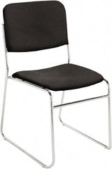 NPS - Fabric Black Stacking Chair - Chrome Frame, 19" Wide x 21" Deep x 33" High - Benchmark Tooling