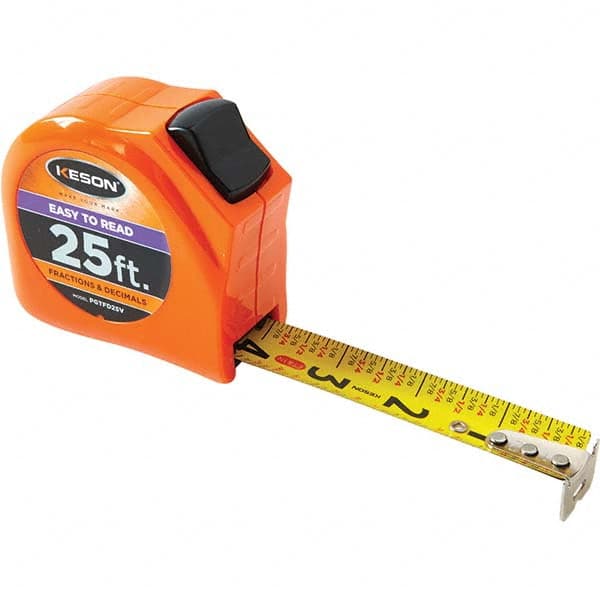 Keson - 25' x 1" Yellow Blade Tape Measure - Benchmark Tooling