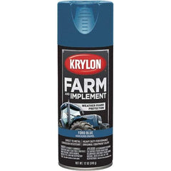 Krylon - Blue (Ford), 12 oz Net Fill, Gloss, Farm & Equipment Spray Paint - 12 oz Container, Use on Equipment - Benchmark Tooling