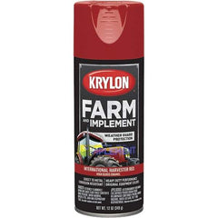 Krylon - Red (International Harvester), 12 oz Net Fill, Gloss, Farm & Equipment Spray Paint - 12 oz Container, Use on Equipment - Benchmark Tooling