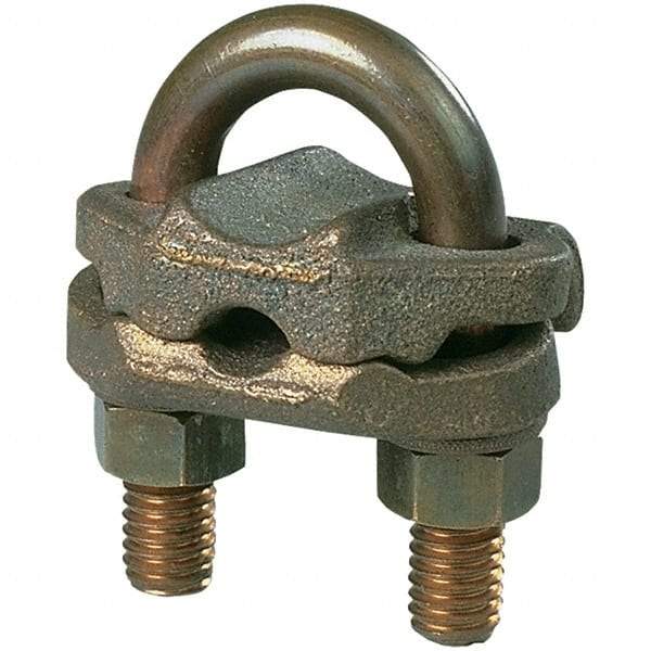 Panduit - 2/0 AWG Compatible Grounding Clamp - Bronze, 4-3/4" OAL, cULus Listed 467 & DB Rated - Benchmark Tooling