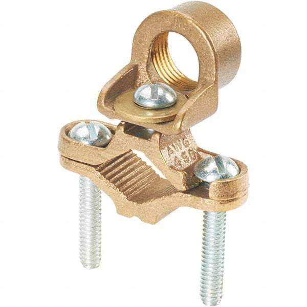 Panduit - 8 to 4 AWG Compatible Grounding Clamp - Bronze, 2.22" OAL - Benchmark Tooling