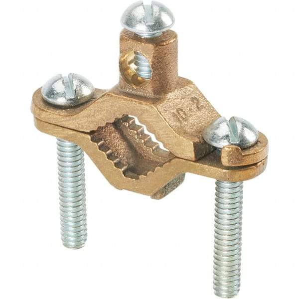 Panduit - 10 to 2 AWG Compatible Grounding Clamp - Bronze, 5.2" OAL - Benchmark Tooling