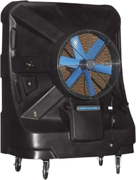 PortaCool - 24" Blade, 55 Gal Capacity, 0.7 hp, 9,000 CFM Evaporative Cooler - 9 Amp Rating, 110 Volts, Infinitely Variable Speed - Benchmark Tooling