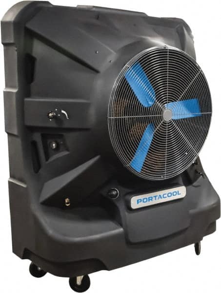 PortaCool - 36" Blade, 60 Gal Capacity, 0.7 hp, 13,500 CFM Evaporative Cooler - 11 Amp Rating, 110 Volts, Infinitely Variable Speed - Benchmark Tooling