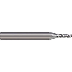 Micro 100 - 7° per Side 1/8" Small End Diam 1/2" LOC 3-Flute Solid Carbide Tapered Square End Mill - Exact Industrial Supply