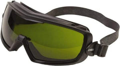 Uvex - Size Universal, Green Polycarbonate Anti-Fog Lens, Welding Goggles - Indirect Vent, Black PVC Frame - Benchmark Tooling
