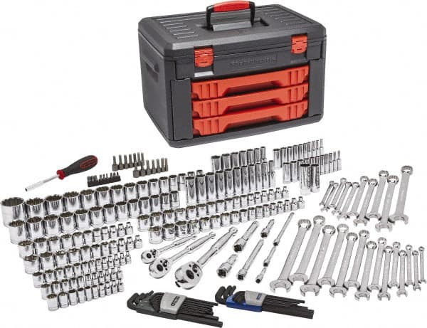 GearWrench - 239 Piece 1/4, 3/8 & 1/2" Drive Mechanic's Tool Set - Comes in Blow Molded Case with 3 Drawers - Benchmark Tooling