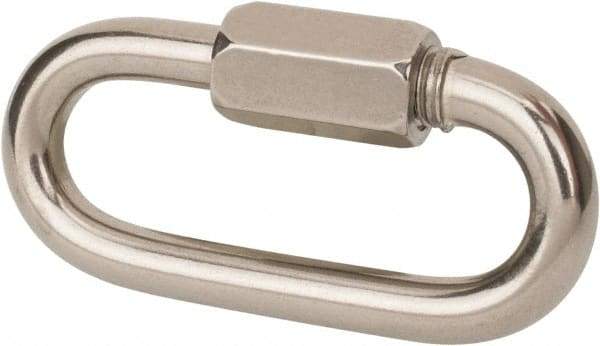 Value Collection - 316 Grade Stainless Steel Quick Link - 5/16" Diameter, 12,125 Lb Load Limit - Benchmark Tooling