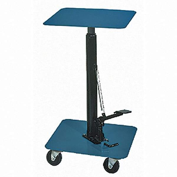 Wesco Industrial Products - 200 Lb Capacity Manual Hydraulic Post Lift Table - 28-1/2" to 46" Lift Height, 16" Platform Length x 16" Platform Width - Benchmark Tooling