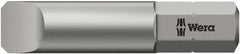 Wera - 3mm x 32mm Blade, 1/4" Drive Slotted Screwdriver Bit - 1-1/4" OAL - Benchmark Tooling