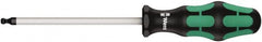 Wera - 2mm Hex Ball End Driver - 4" Bade Length, Ergonomic Cushion Grip Handle, 170mm OAL - Benchmark Tooling