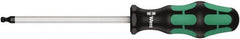 Wera - 3/8" Hex Ball End Driver - 6" Bade Length, Ergonomic Cushion Grip Handle, 262mm OAL - Benchmark Tooling