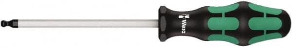 Wera - 7/32" Hex Ball End Driver - 4" Bade Length, Ergonomic Cushion Grip Handle, 205mm OAL - Benchmark Tooling