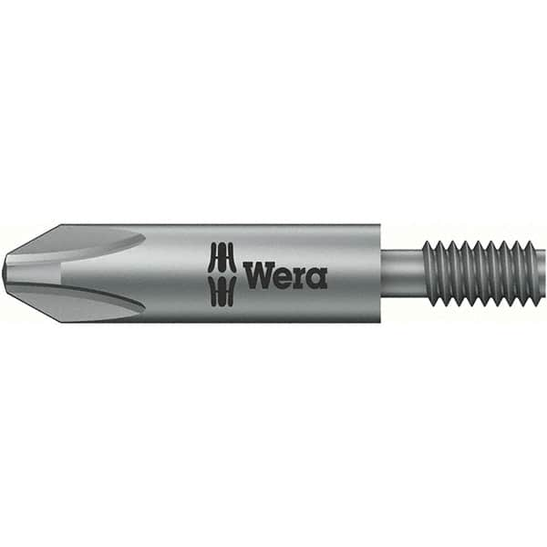 Wera - #1 Phillips Screwdriver Bit - M4 Drive, 1-1/4" OAL - Benchmark Tooling