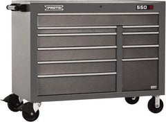 Proto - 10 Drawer Mobile Workstation - 50" Wide x 25-1/4" Deep x 41" High, Steel, Dual Black - Benchmark Tooling