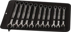 Wera - 11 Piece, 8mm to 19mm, Combination Wrench Set - Metric Measurement Standard, Chrome Vanadium Finish, Comes in Canvas Tool Holster - Benchmark Tooling