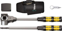 Wera - 1/2" Drive Square Head Ratchet Set - Nickel-Plated Finish, 13-27/64" OAL, 32 Gear Teeth - Benchmark Tooling